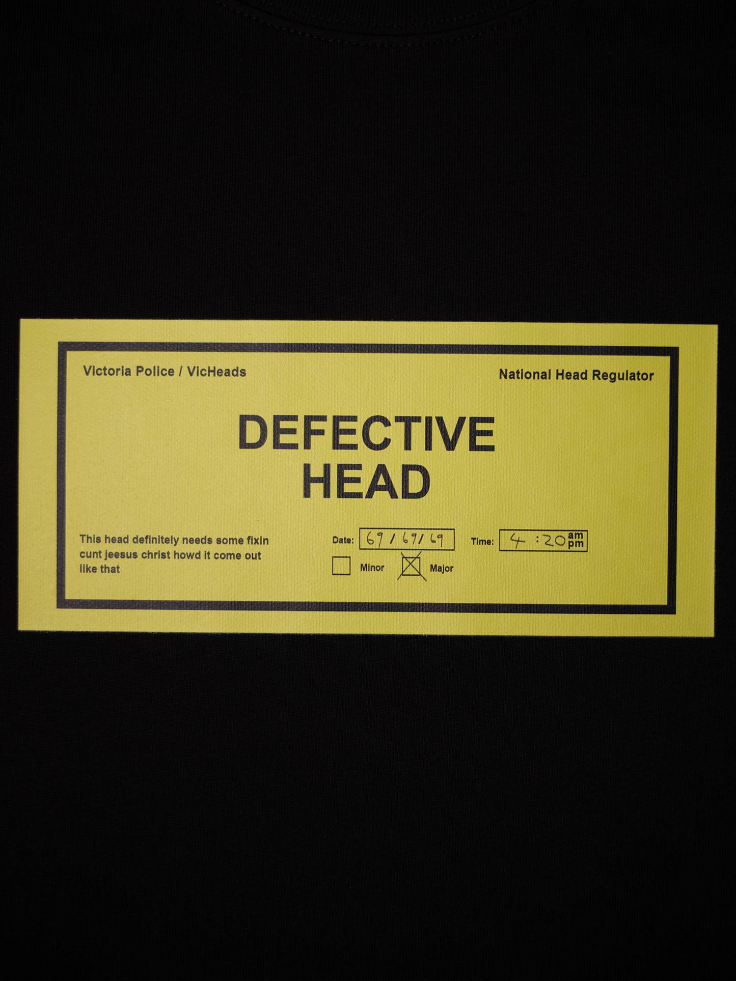 DEFECTIVE HEAD T-SHIRT