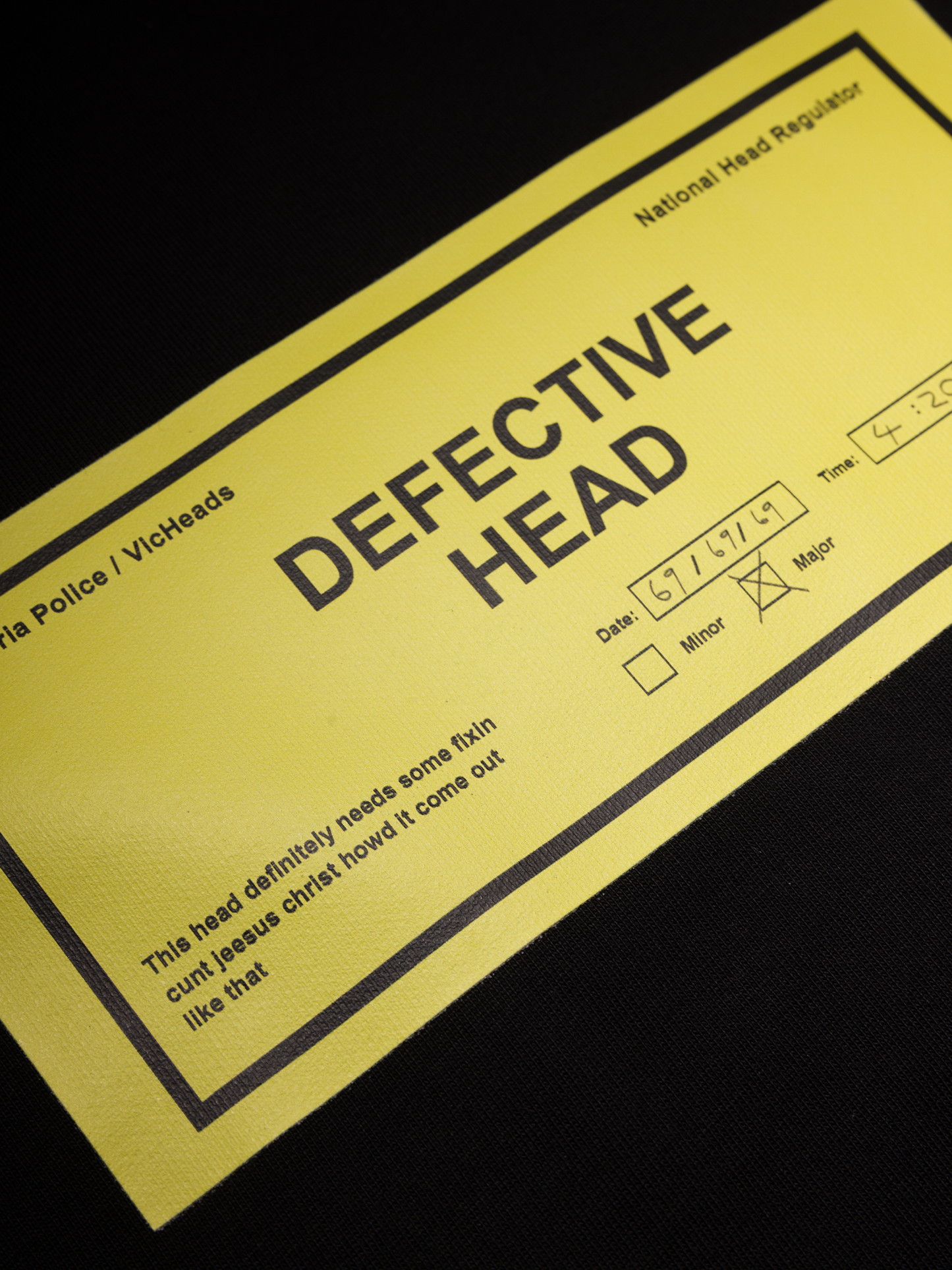DEFECTIVE HEAD T-SHIRT